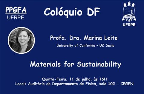 COLLOQUIUM 07/11/2024: "Materials for sustainability"