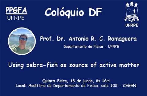 COLÓQUIO 06/06/2024: "Using Zebra-fish as source of active matter"